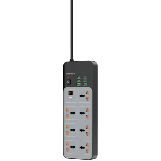 چندراهی برق یونیورسال و شارژر حرفهای پرودو مدل PD-FWCH099-BK