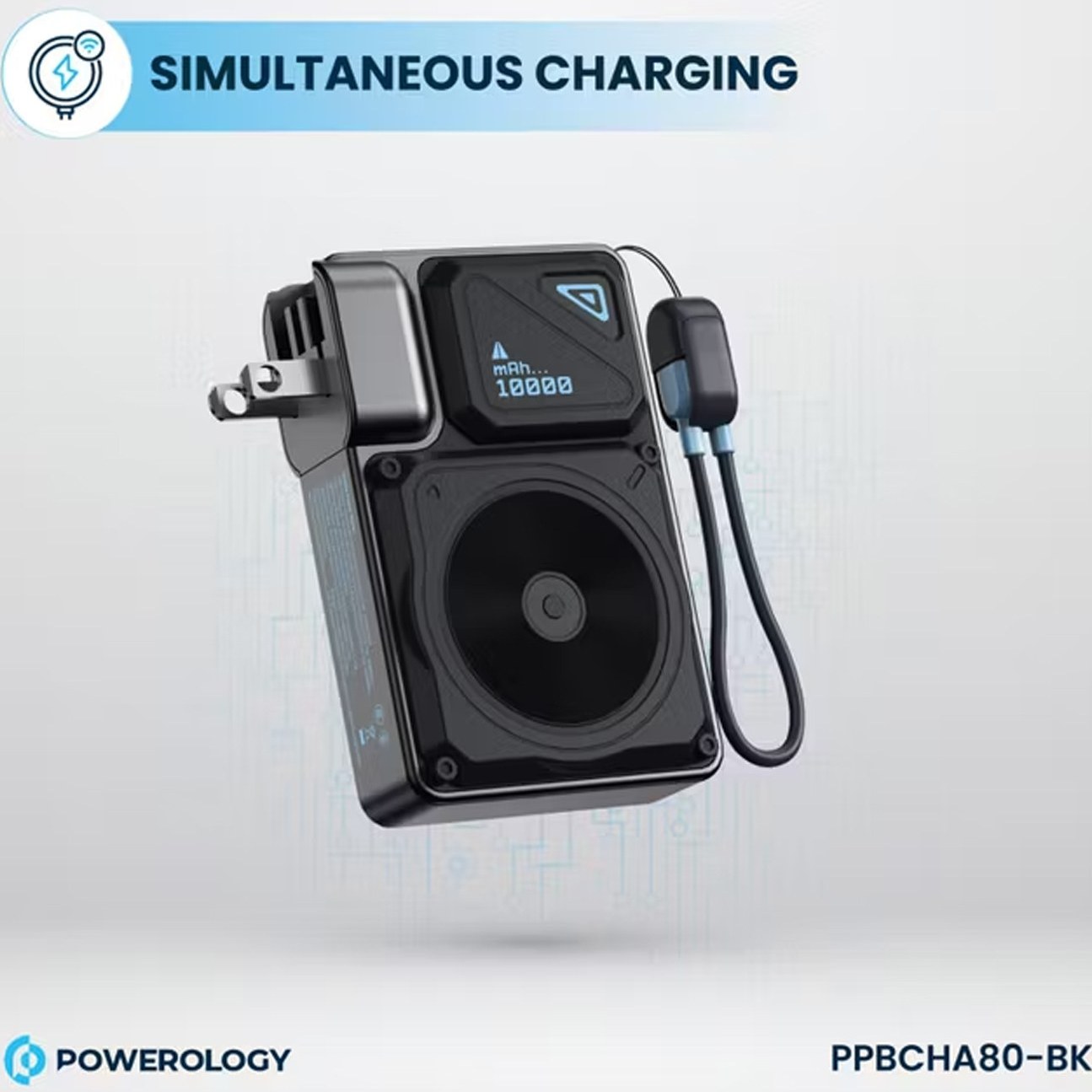 پاوربانک و شارژر دیواری Powerology مدل PPBCHA80 10000mAh - Image 2