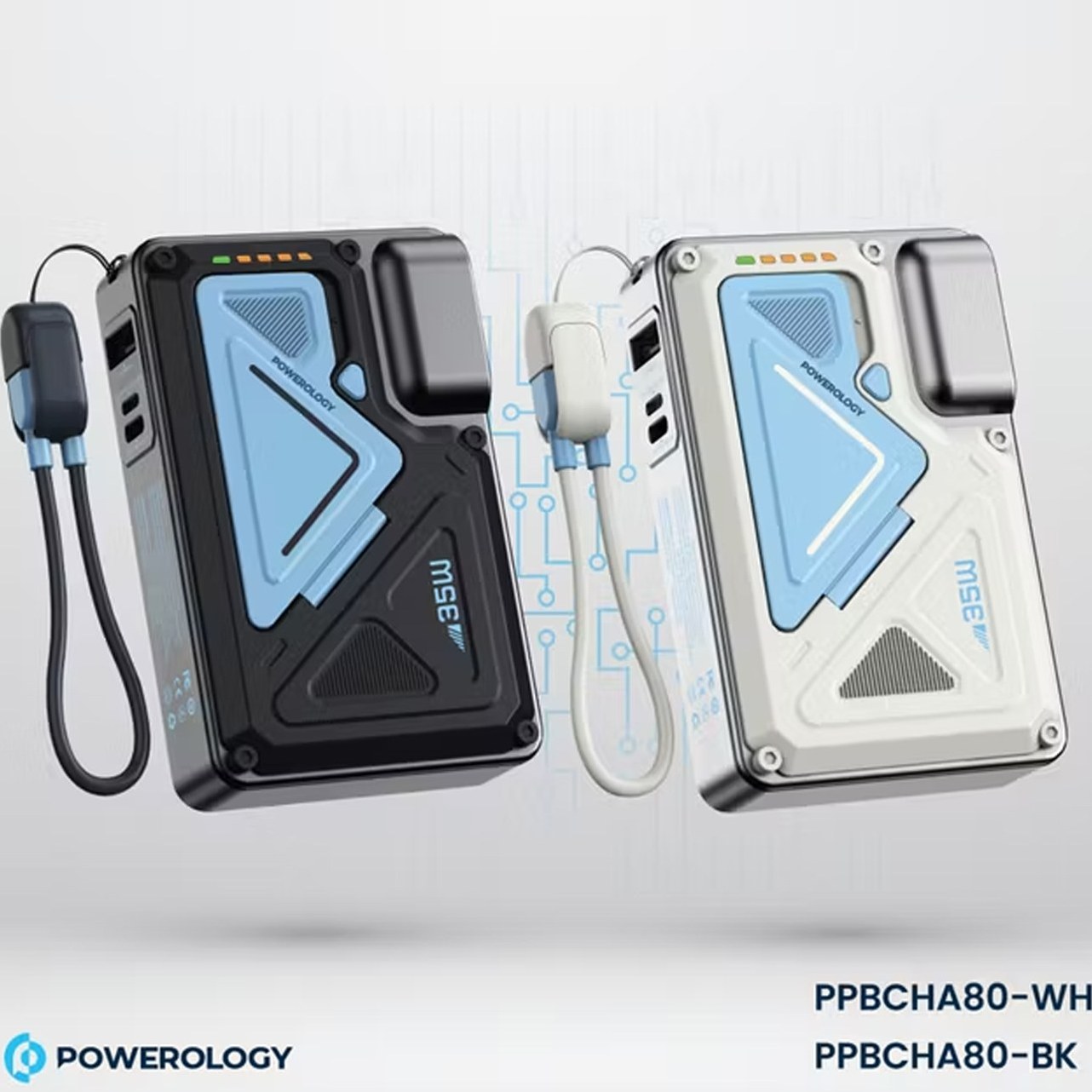 پاوربانک و شارژر دیواری Powerology مدل PPBCHA80 10000mAh - Image 3